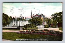 Pittsburgh PA-Pennsylvania, Elks Fountain & Temple, Vintage c1909 Postcard picture