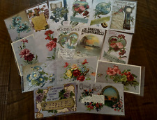 Pretty Lot of 17 ~Silver Embossed ~Vintage Greetings Postcards~ Flowers~k224 picture