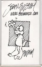 Joseph Pillsbury Cartoon Original Sketch on 3x5 Index Card Signed Autograph L@@K picture