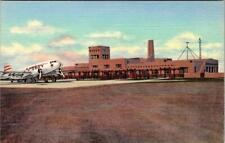 Albuquerque, NM New Mexico MUNICIPAL AIRPORT Airplane~Terminal ca1940's Postcard picture