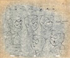 1961 THE DICK TRACY SHOW ORIGINAL UPA ANIMATION ART MODEL SHEET PRODUCTION PAGE picture