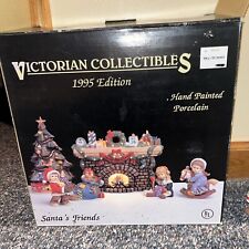 7 PC Vnt Victorian Collections Christmas Around The Tree Fireplace Light Up Porc picture