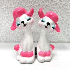 Vintage Lego Japan POODLE Salt & Pepper Shakers Magnetic Kitschy - REPAINTED picture