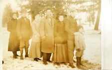Real Photo Postcard RPPC Early 1900’s Unknown Location Family Photo Postcard WOW picture