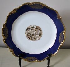 Reichenbach  GDR  Kobalt Blue Gold Porcelain Plate. Rare Collector Plate picture