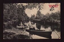 POSTCARD : PENNSYLVANIA - ECONOMY PA - MEN IN CANOES 1912 VIEW picture