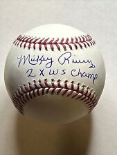 Mickey Rivers Yankees Signed OML Baseball AUTO Tristar authentication Hologram picture