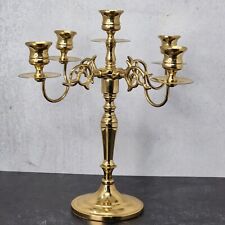 Vintage Baldwin Brass 5 Arm Candelabra Candle Holder Converts to Triple Polished picture
