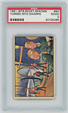 1951 Bowman Jets Rockets Spacemen #83 Turned Into Dwarfs PSA 2 Graded Card picture