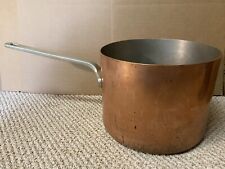 HUGE 16-lb Antique UK Nickel/Copper Saucepan Pot Elkington & Co 1932 incredible picture