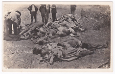 Mexican Revolution Border c.1913 Bodies Before Being Cremated Robert Runyon RPPC picture