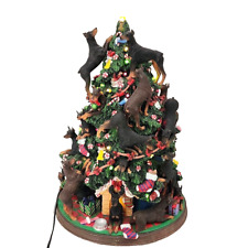 Danbury Mint Doberman Pinscher Dog Christmas Tree Sculpture Lights Up Rare picture