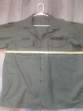 United States Army Original Fatigue Shirt 1971 Majors Large Size picture