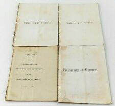 Catalogue Officers and Students University of Vermont 1844 1851 1852 1853 - Lot picture