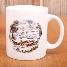 Christmas Winter Sleighs Ice Skaters Coffee Mug Tea Cup picture