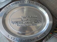 Vintage New York Central Mutual RR Train Wilton Pewter Platter & Tray Insurance picture