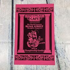 Kings Palace Cafe Beale Street Memphis TN Paper Menu / Ephemera - 8.5
