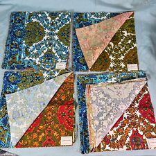 Upholstery Fabric Swatch Textile Samples Mid Century Modern Vintage Floral Lot  picture