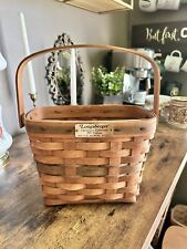 Longaberger Christmas Collection 1989 Holiday Memory Basket Trimmed In Green picture
