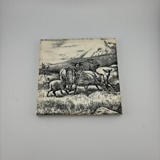Antique Minton Tile Wild Mountian Goats Stoke On Trent See Description picture