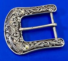 Ariat signed western ornate ranger silver tone belt buckle with Rhinestone's picture