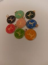 Lot of 8 ZIPPER PULL Gold  tone Enamel Large 25mm Lv picture