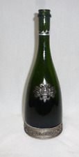 VTG Green Glass Segura Viudas Champagne Bottle With Pewter Accent & Base picture