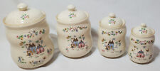 Vintage International China HEARTLAND Set of 4 Ceramic Kitchen Canisters VGC picture