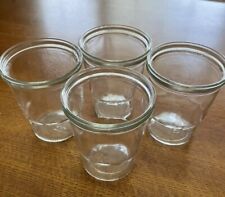 Vintage Clear Ball Jelly Jar/Glasses, Set Of 4, 3.5” picture