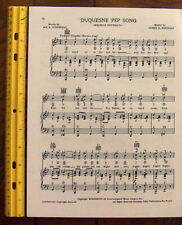DUQUESNE UNIVERSITY Song Sheet c1938 Duquesne Pep Song picture
