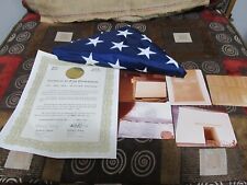 AMERICAN FLAG FLOWN OVER USS ARIZONA 3/27/97 W/SHIP SEAL CERTIFICATE & PICTURES picture