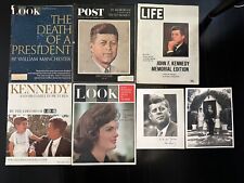 Lot - 5 John F Kennedy Life and Look Magazines, 2 Rare Publicity Photos 1 signed picture