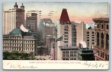 Vintage 1906 Postcard Down Broadway from Dun Building, New York City picture
