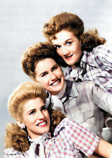 The Andrews Sisters LaVerne, Maxene & Patty RARE COLOR Photo 302 picture