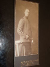 Cdv old photograph soldier by Flechtner at Unna Germany c1900s picture