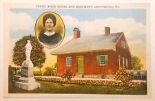 Postcard Pennsylvania Jennie Wade House and Monument Gettysburg PA picture