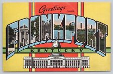 Frankfort Kentucky, Large Letter Greetings, State Capitol, Vintage Postcard picture
