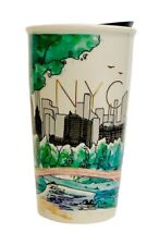 Starbucks New York  Central Park Sky Line Ceramic Tumbler With Lid Travel Mug picture