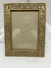 Fetco 1989 Vintage Ornate Gold Tone Wood Photo Frame 8.5 × 6.5 picture