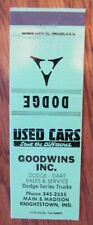 1960s DODGE DART CAR DEALER: GOODWINS (KNIGHTSTOWN, INDIANA) -F5 picture