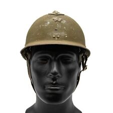 WWII French Model 1926 Adrian Helmet with Chin Strap picture