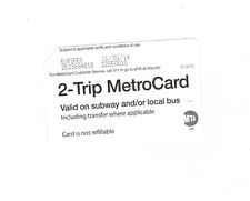 2 Trip Metrocard Expired New York City train Card picture