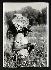 1990 Union County NC Cotton Farmer Olin Marsh Picker Machine Vintage Press Photo picture