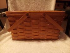 Longaberger 2000 Storage Solutions Basket 8-way Wooden Divider Sign Three Times picture