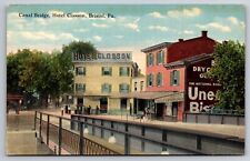 Canal Bridge Hotel Closson Bristol Pennsylvania PA c1910 Postcard picture
