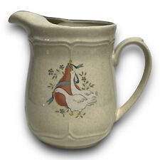 International Marmalade Vintage Water Lemonade Pitcher Stoneware Geese and Fruit picture