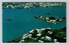 Paget-Bermuda, Aerial of Paget and Hamilton, c1961 Vintage Postcard picture