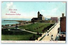 c1910 View From Chicago Kindergarten College Building Chicago Illinois Postcard picture