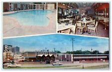 c1960's Town House Motor Motel Exterior Swimming Pool Wichita Kansas KS Postcard picture