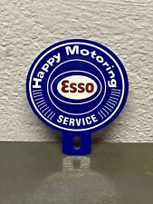 ESSO Happy Motoring Service Metal Plate Topper Gas Oil Sales Auto Garage Diesel picture